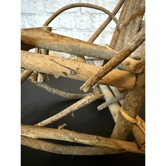 Rustic Bent Wood Twig Dollhouse Rocking Chair Primitive Folk Art Furniture - Picture 6 of 10
